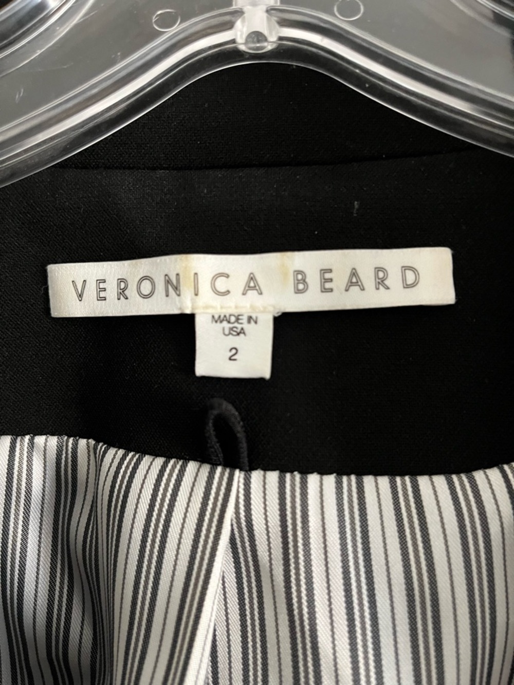Veronica Beard Miller Blazer Black Silver Buttons size 2 - Picture 3 of 6